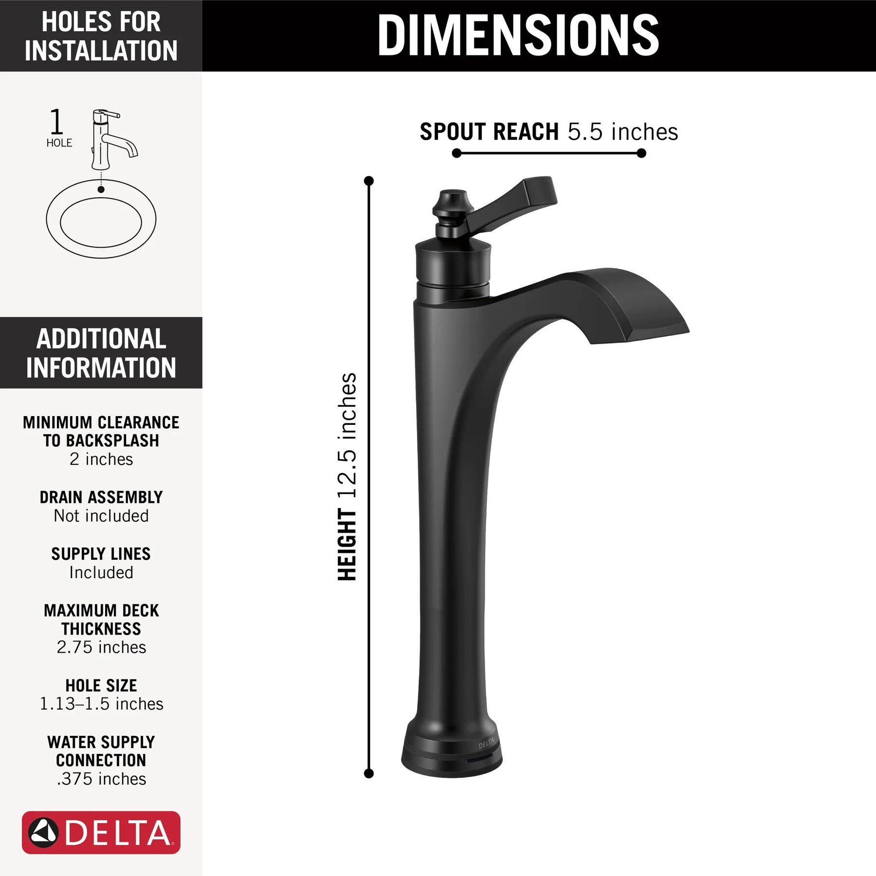 Single Handle Vessel Bathroom Faucet with Touch<sub>2</sub>O.xt Technology