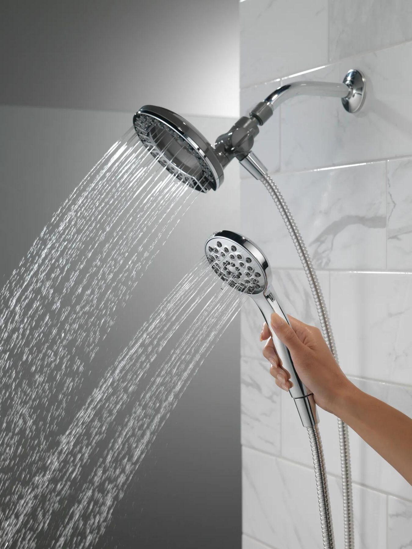 In2ition&reg; Dual Shower Head 1.75 GPM 4-Setting