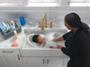 Two Handle Pull-Down Bridge Kitchen Faucet