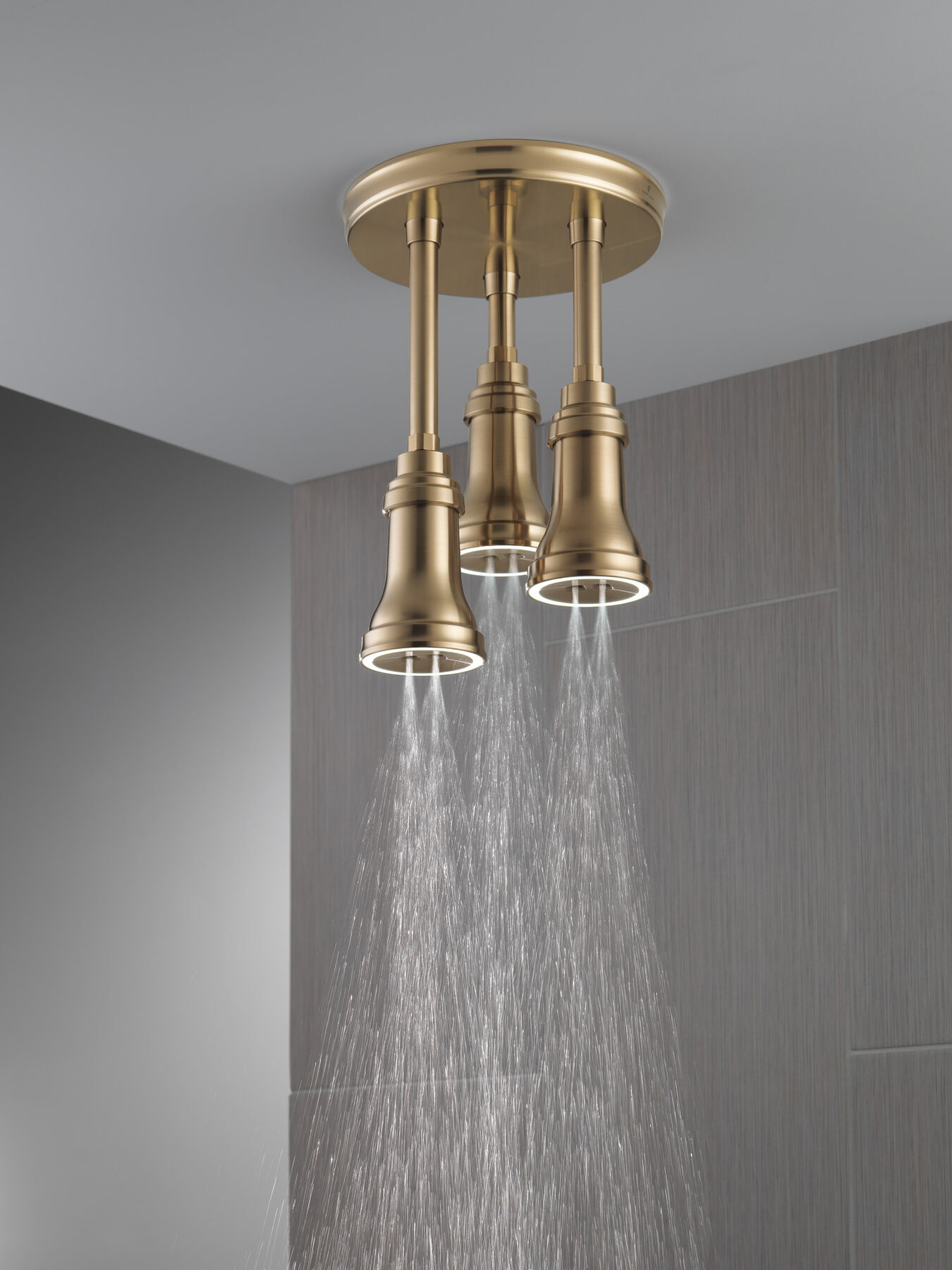 H<sub>2</sub>Okinetic&reg; Pendant Raincan Shower Head with LED Light