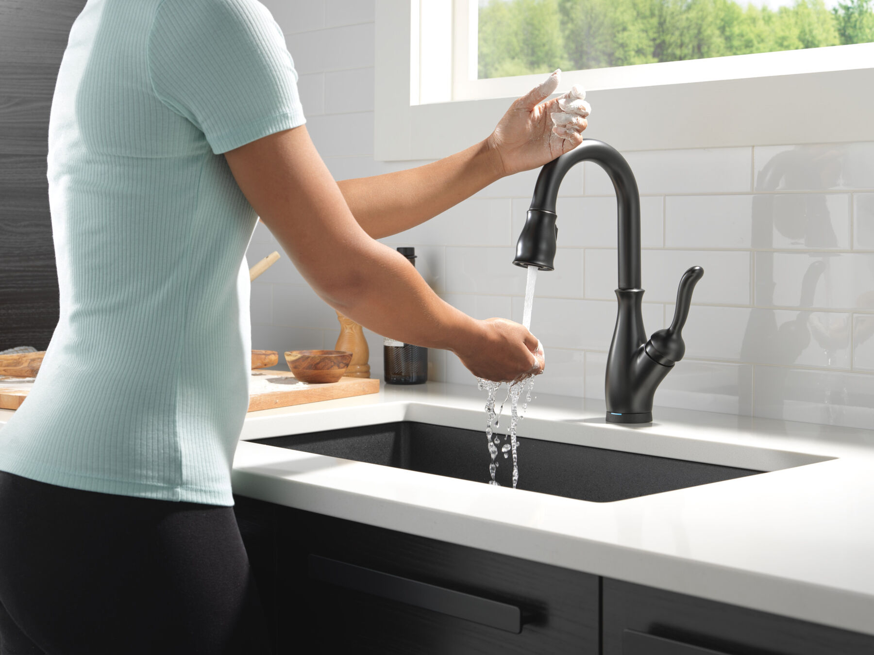 Single Handle Pull-Down Bar / Prep Faucet With Touch2O&reg; Technology