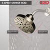 H<sub>2</sub>Okinetic&reg; 5-Setting Contemporary Raincan Shower Head