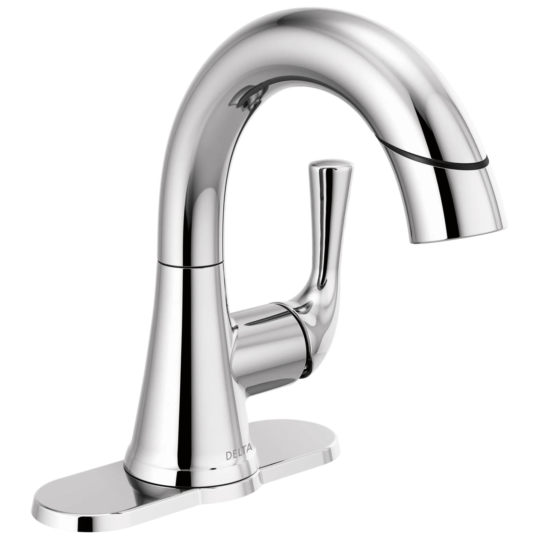 Single Handle Pull-Down Bathroom Faucet