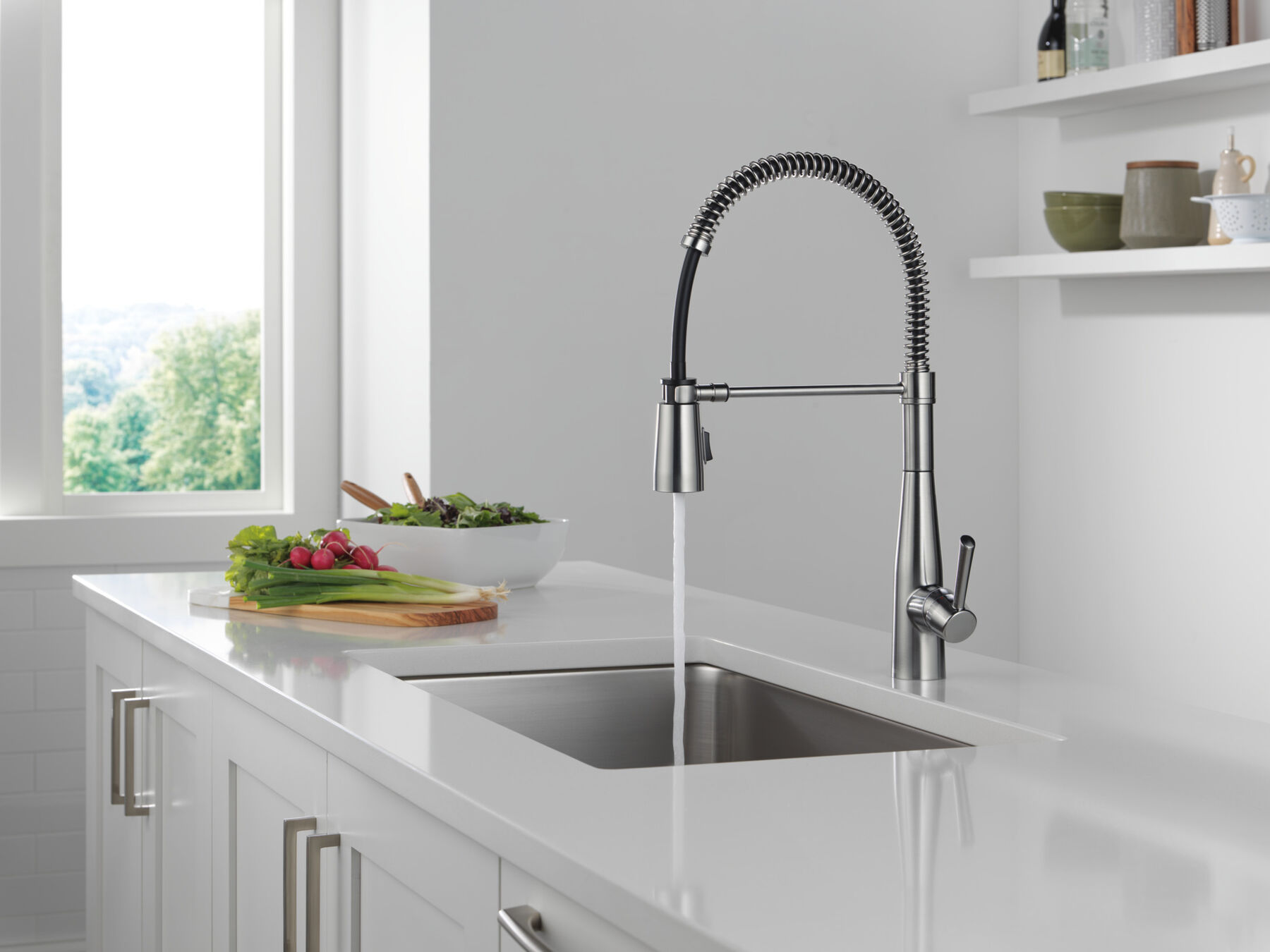 Spring Kitchen Single Handle with Soap Dispenser Bundle