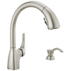 Mid-Rise Pull-Out Kitchen Faucet with Soap Dispenser and ShieldSpray Technology (Recertified)