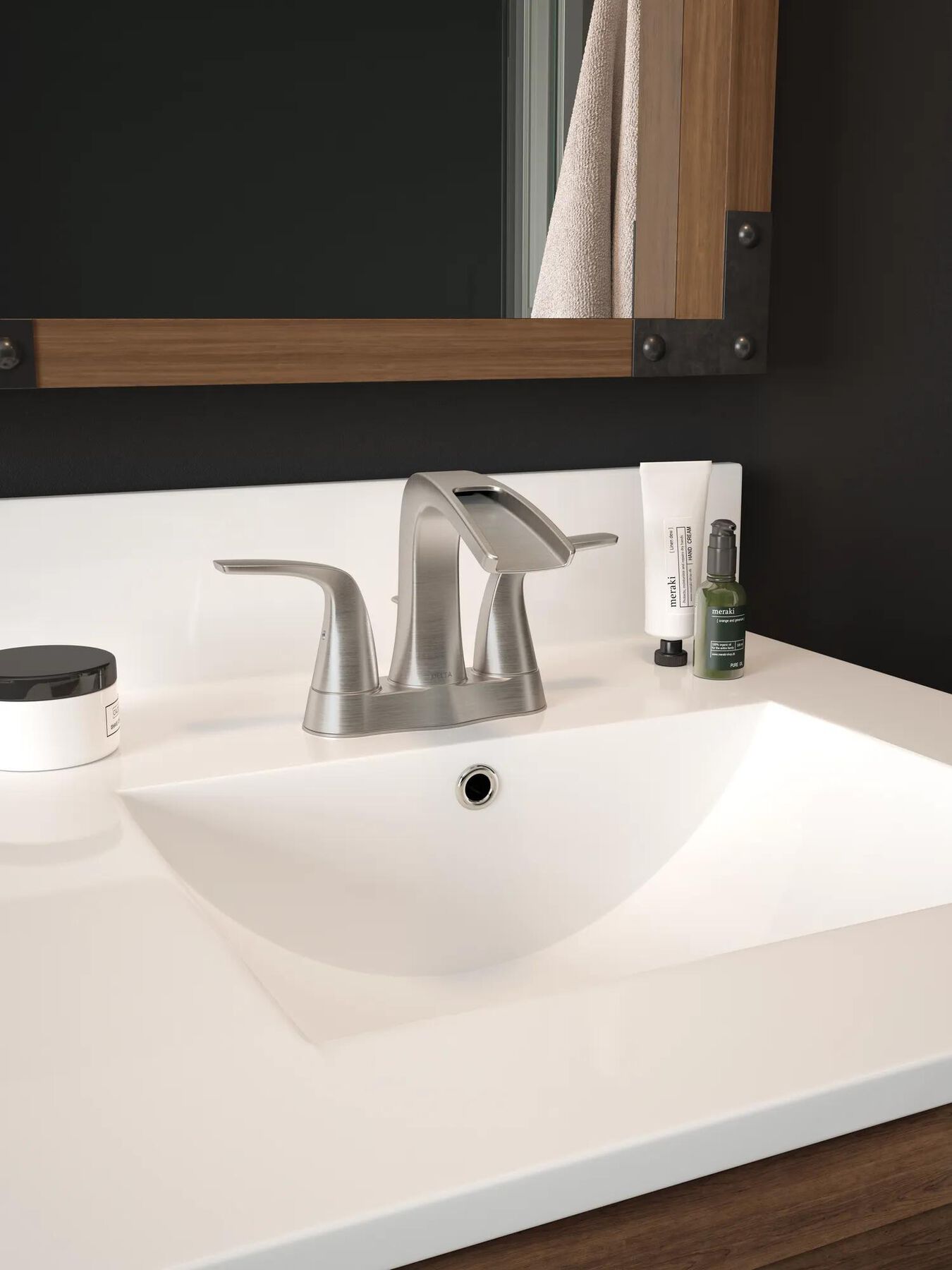 Two Handle Centerset Bathroom Faucet (Recertified)
