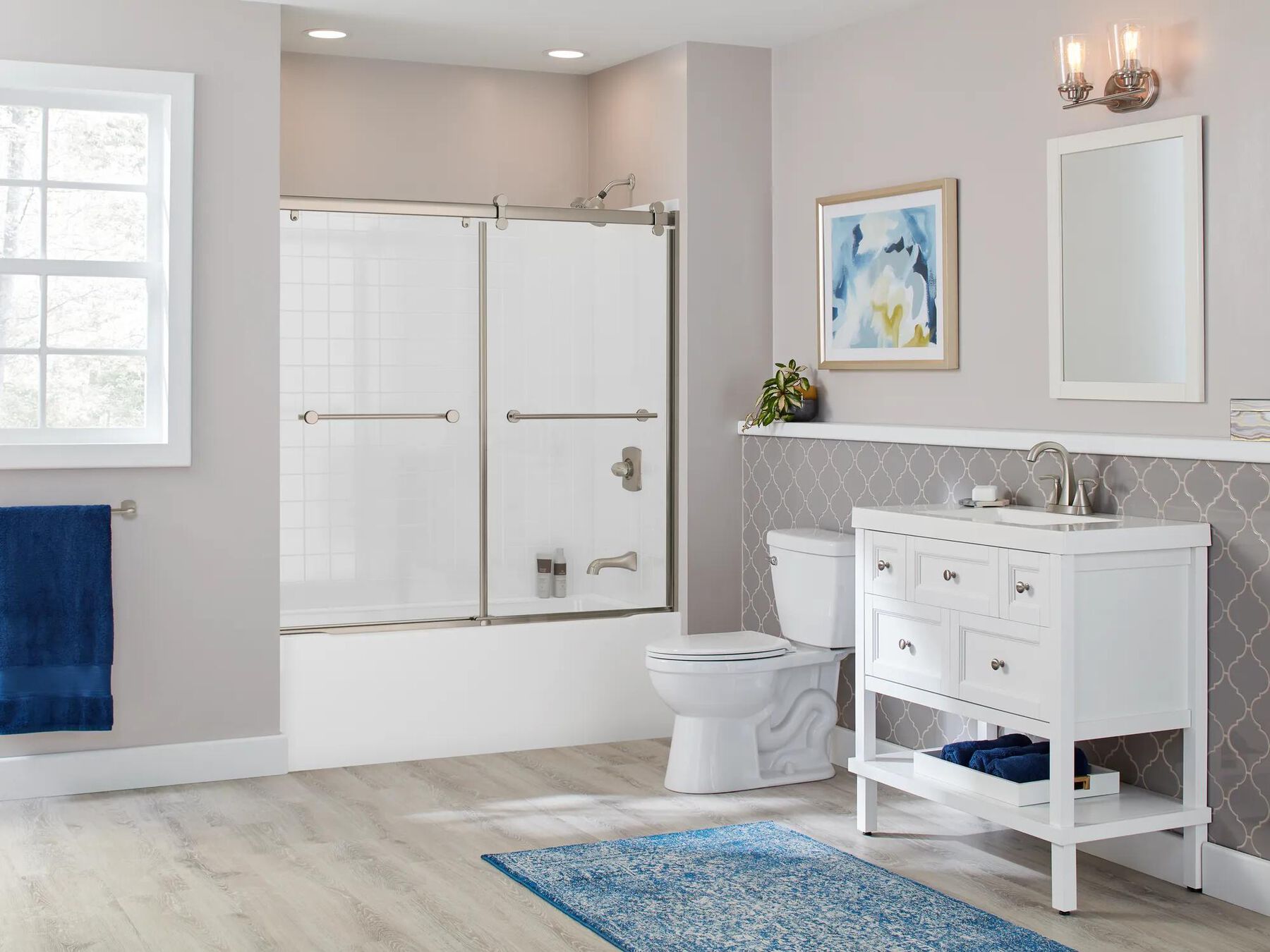 Two Handle Centerset Bathroom Faucet
