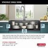 33&rdquo; Drop-In Top Mount&nbsp;16 Gauge Workstation Kitchen Sink Single Bowl&nbsp;with WorkFlow&trade; Ledge and Accessories