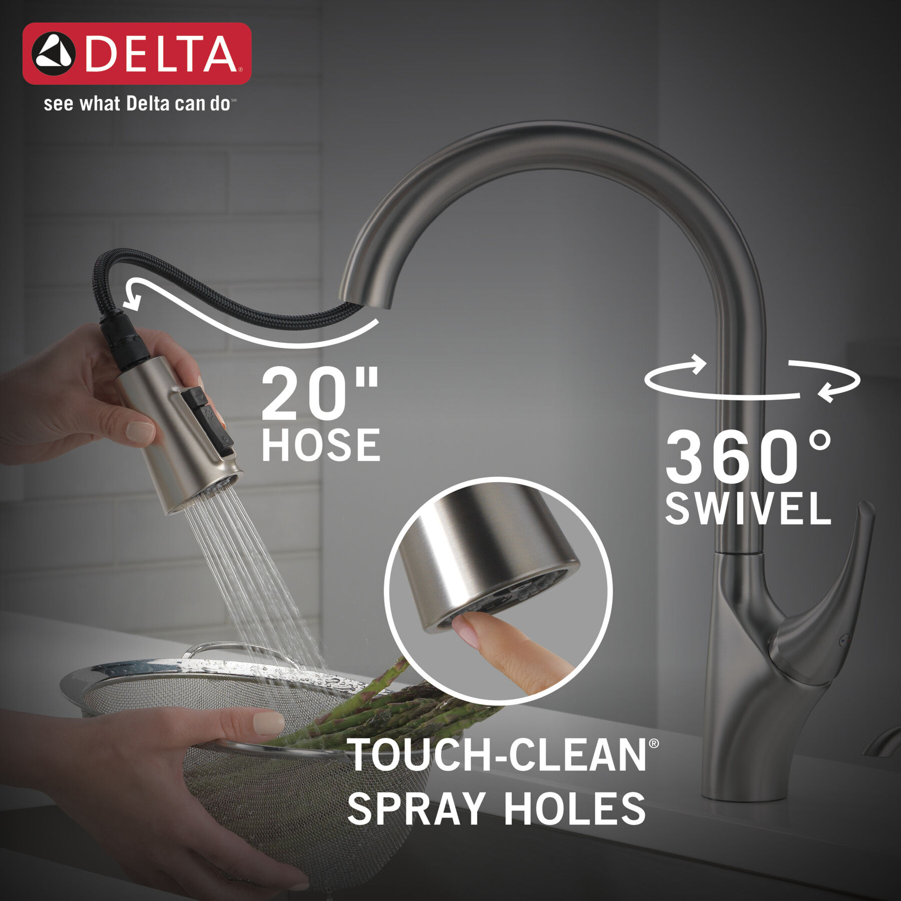 Pull-Down Kitchen Faucet w/Soap (Recertified)