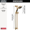 Premium 3-Setting Slide Bar Hand Shower