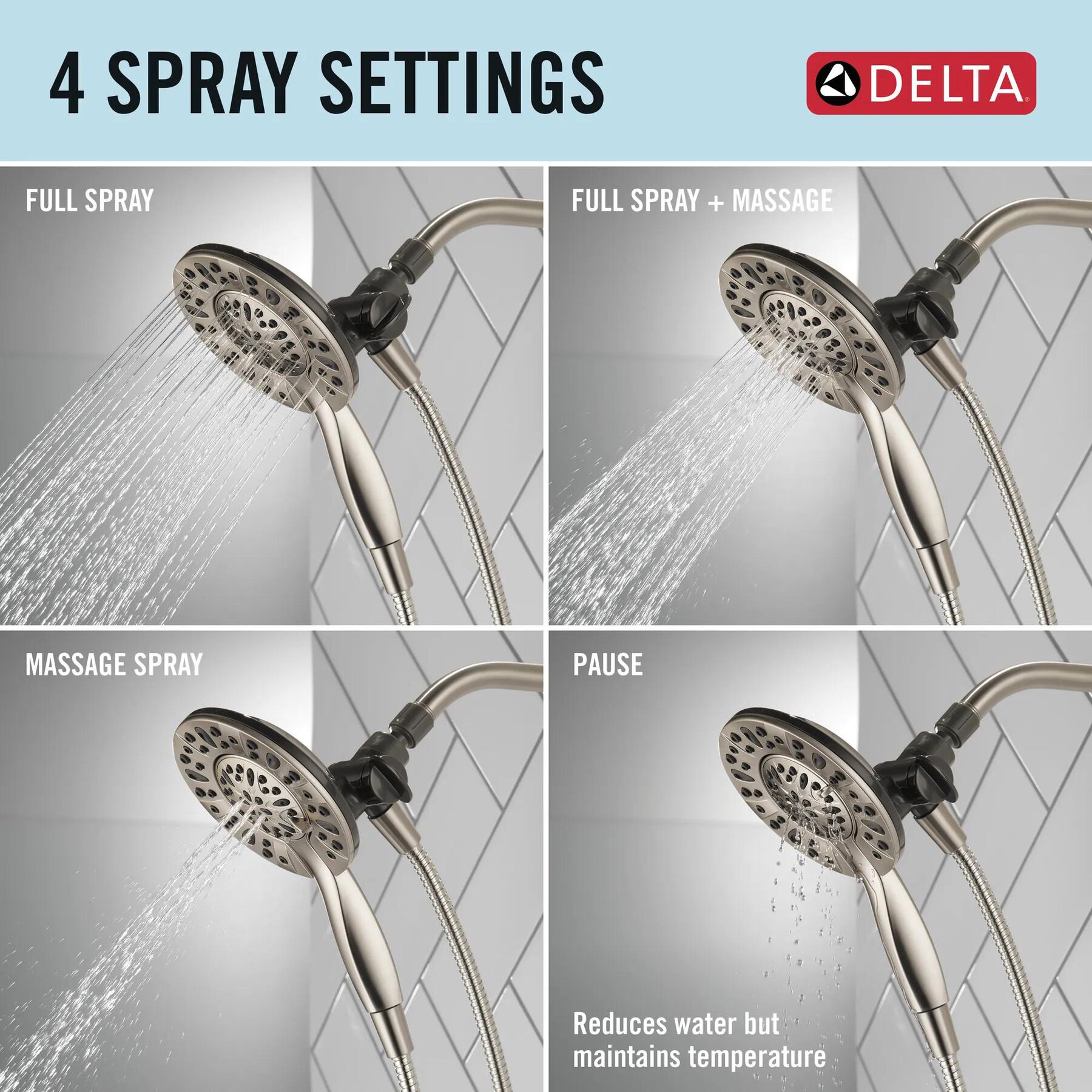 In2ition&reg; 4-Setting Two-in-One Shower