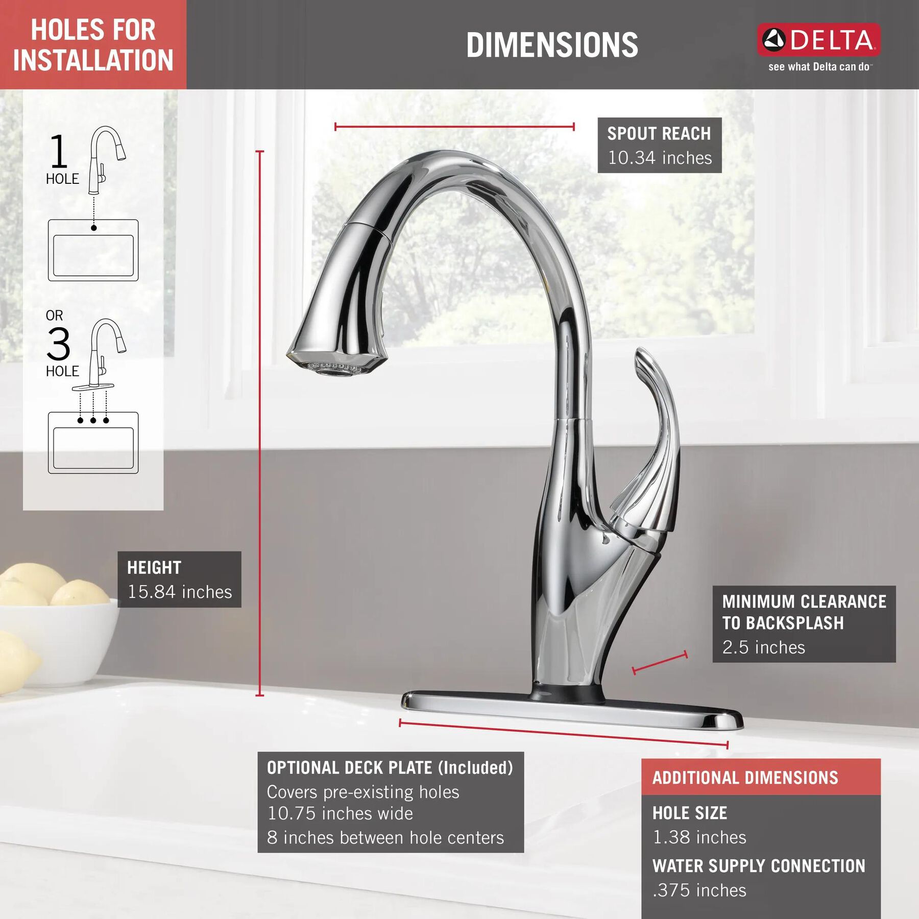 Single Handle Pull-Down Kitchen Faucet with Touch<sub>2</sub>O&reg; Technology and ShieldSpray&reg; Technologies (Recertified)