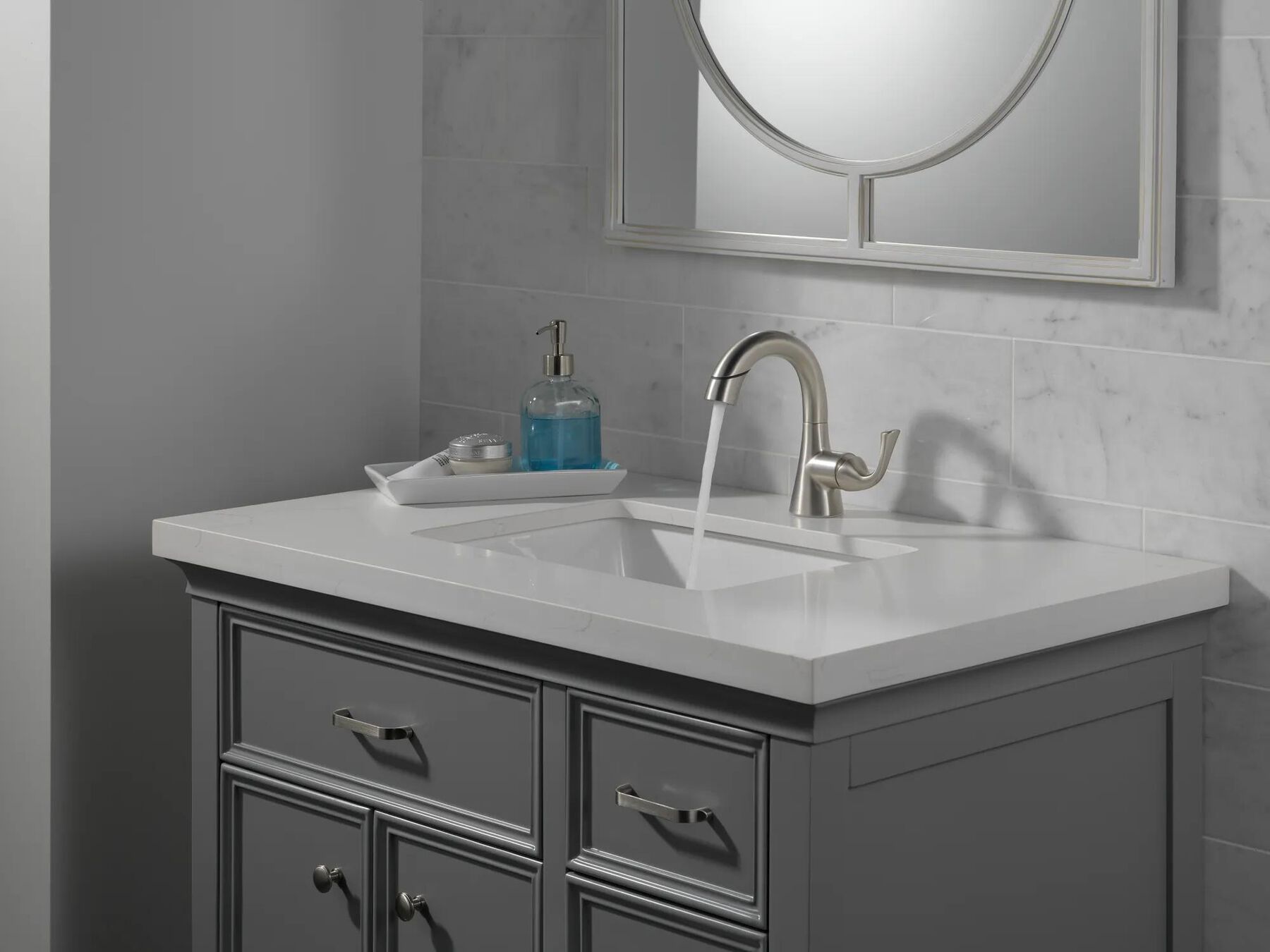 Centerset Bathroom Faucet Pull-Down (Recertified)