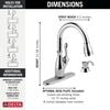 Touch2O with Touchless and VoiceIQ&reg; Technology Single Handle Pull-Down Kitchen Faucet with Soap Dispenser