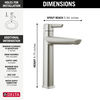 Single Handle Mid-Height Bathroom Faucet (Recertified)