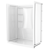 60 x 32" Curved Alcove Shower Base with Left Drain