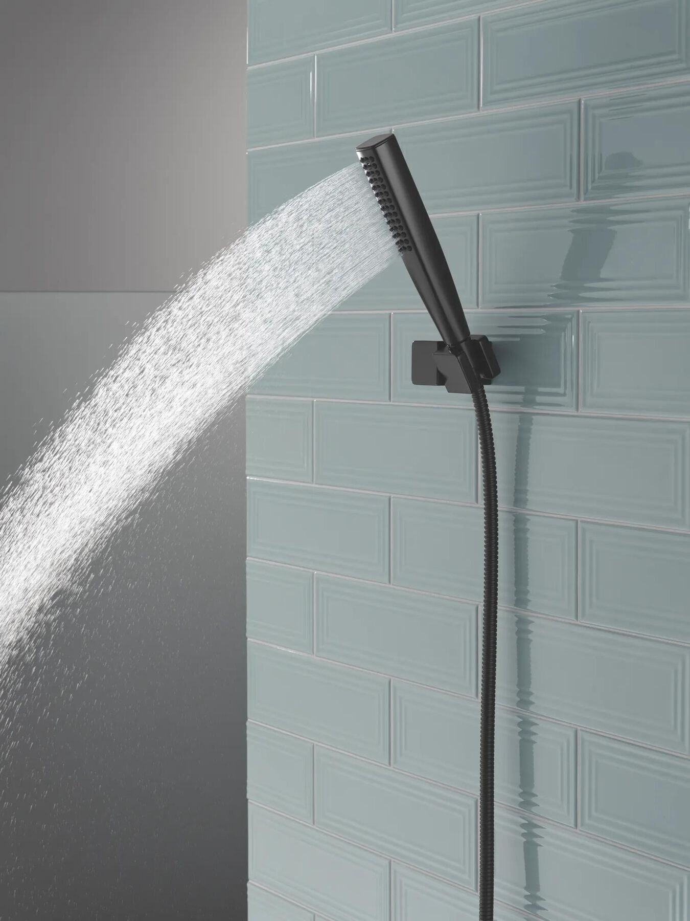 Single-Setting Hand Shower with Wall Mount featuring FeatherRain&trade; Spray