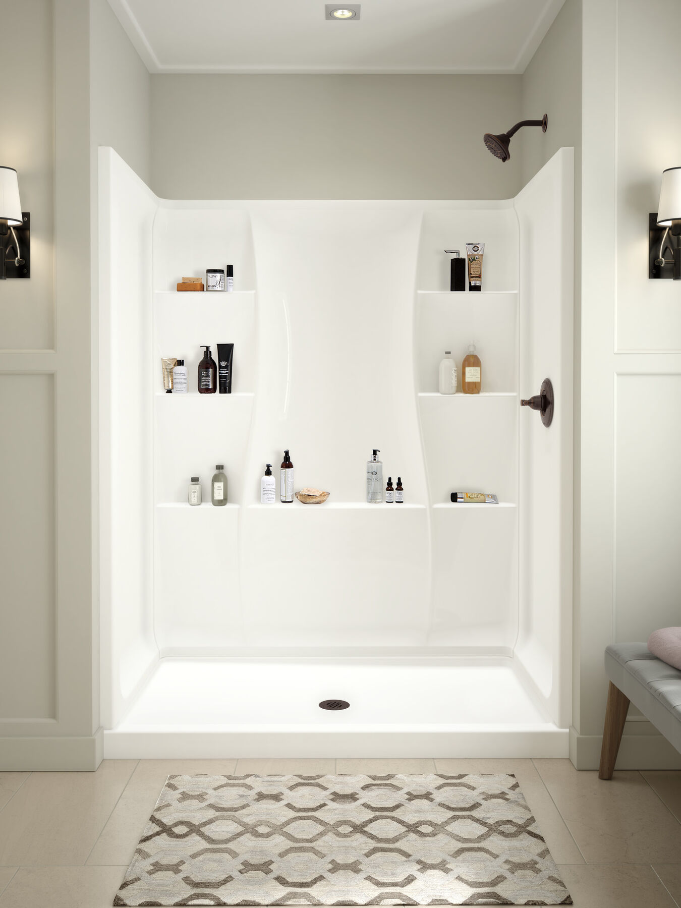 Classic 400 60" x 32" Shower Base Center Drain