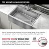 33&rdquo; Retrofit Farmhouse Apron Front 16 Gauge Stainless Steel Single Bowl Kitchen Sink for Undermount / Drop-In Installation with Accessories