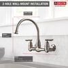 Two Handle Wall Mounted Kitchen Faucet (Recertified)