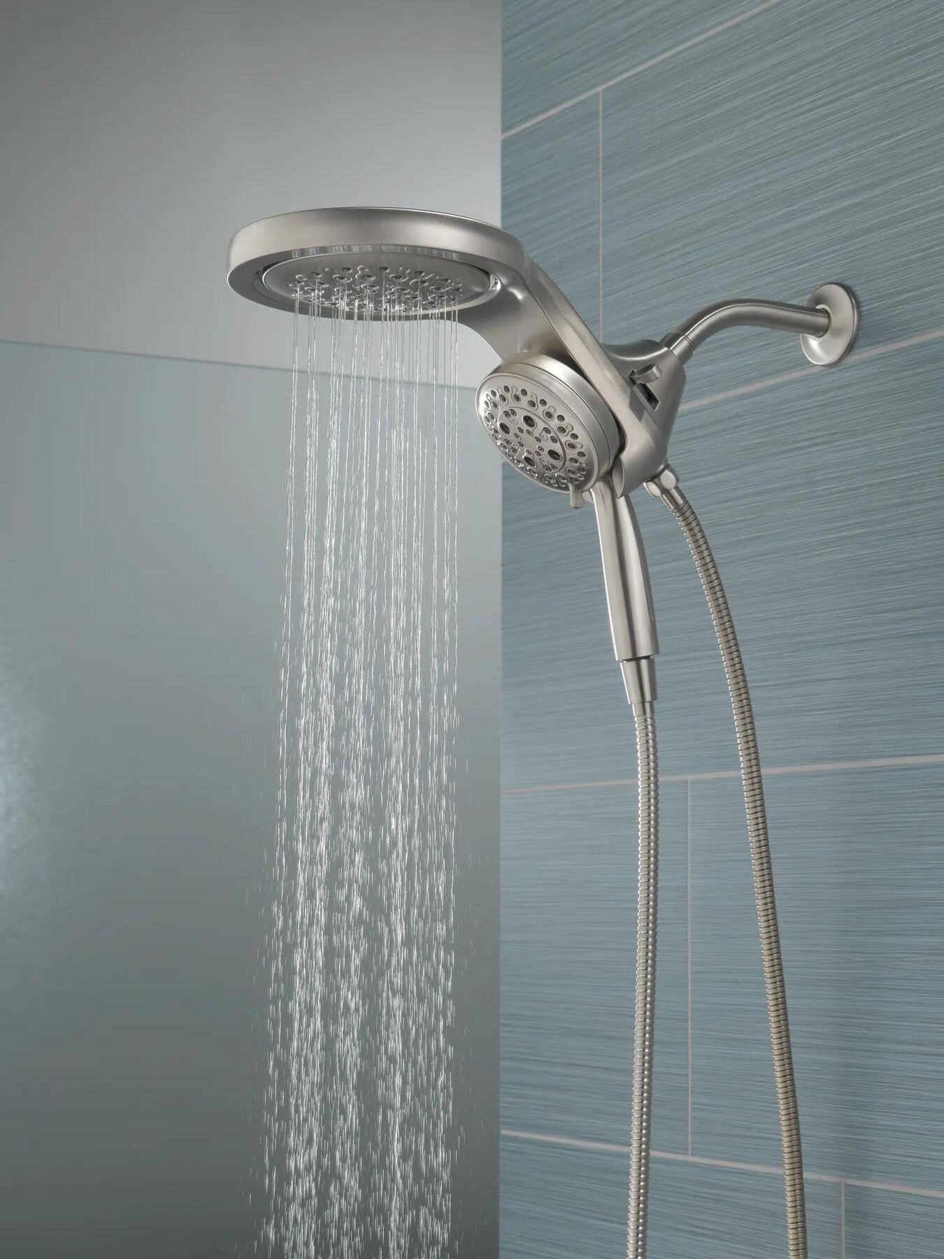 HydroRain&reg; H<sub>2</sub>Okinetic&reg; 5-Setting Two-in-One Shower Head