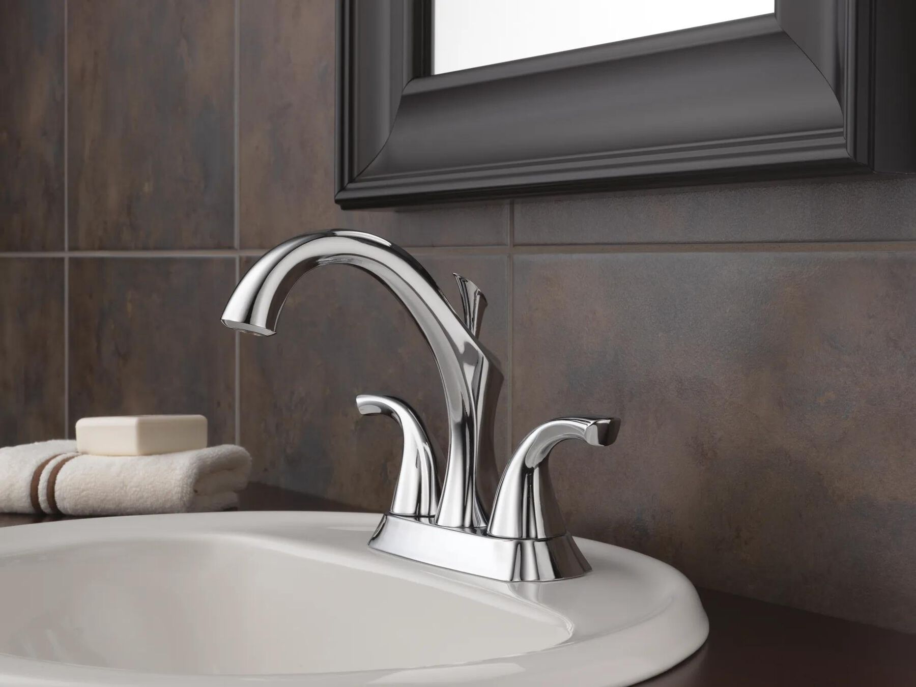 Two Handle Centerset Bathroom Faucet