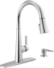 Single Handle Pull-Down Kitchen Faucet with Soap Dispenser and ShieldSpray&reg; Technology