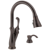 Single Handle Pull-Down Kitchen Faucet with Soap Dispenser and ShieldSpray (Recertified)