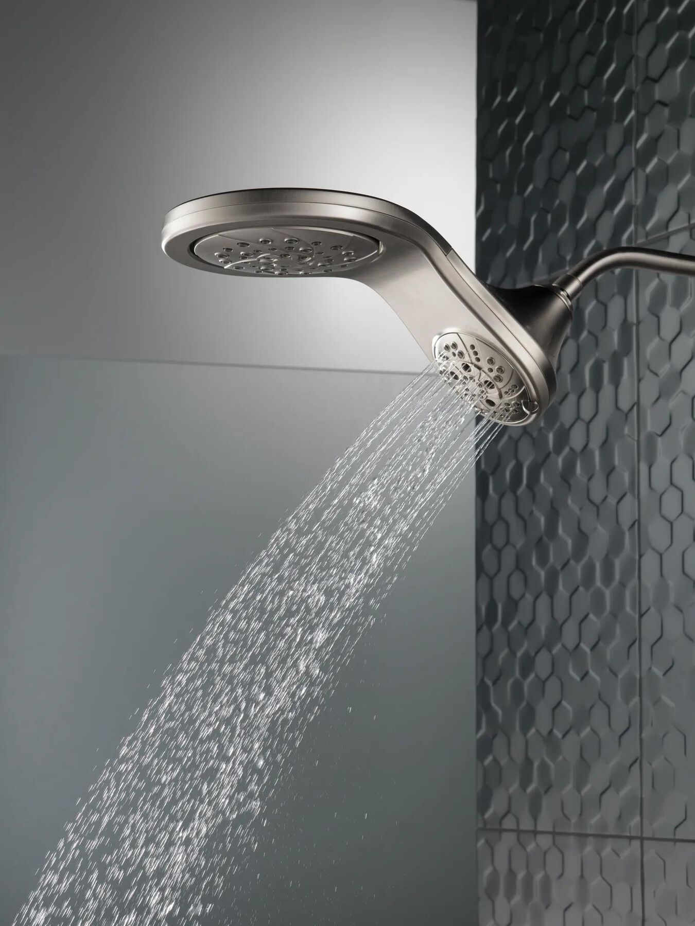 HydroRain&reg; H<sub>2</sub>Okinetic&reg; 5-Setting Two-in-One Shower Head