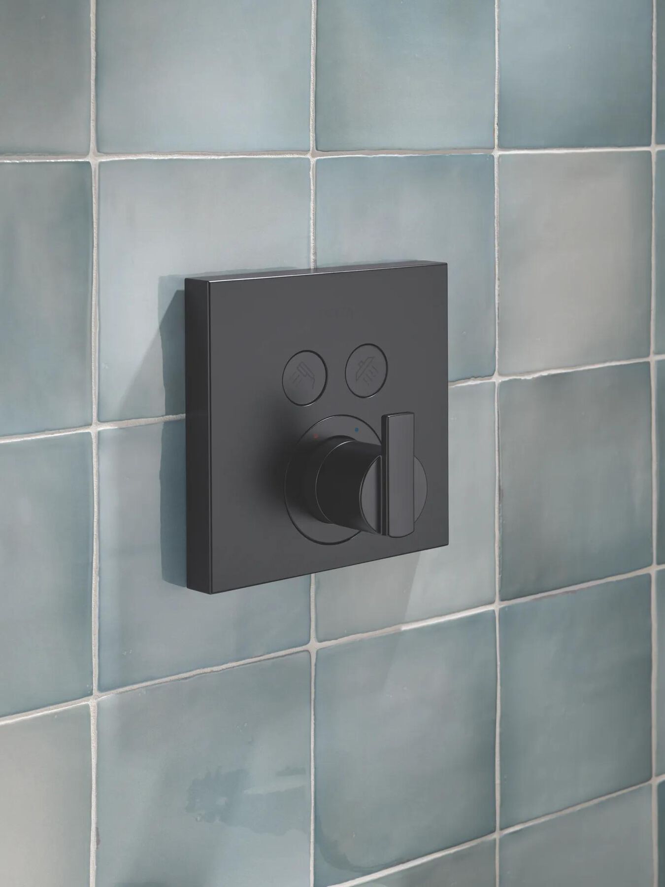 Angular Modern Push-Button Shower