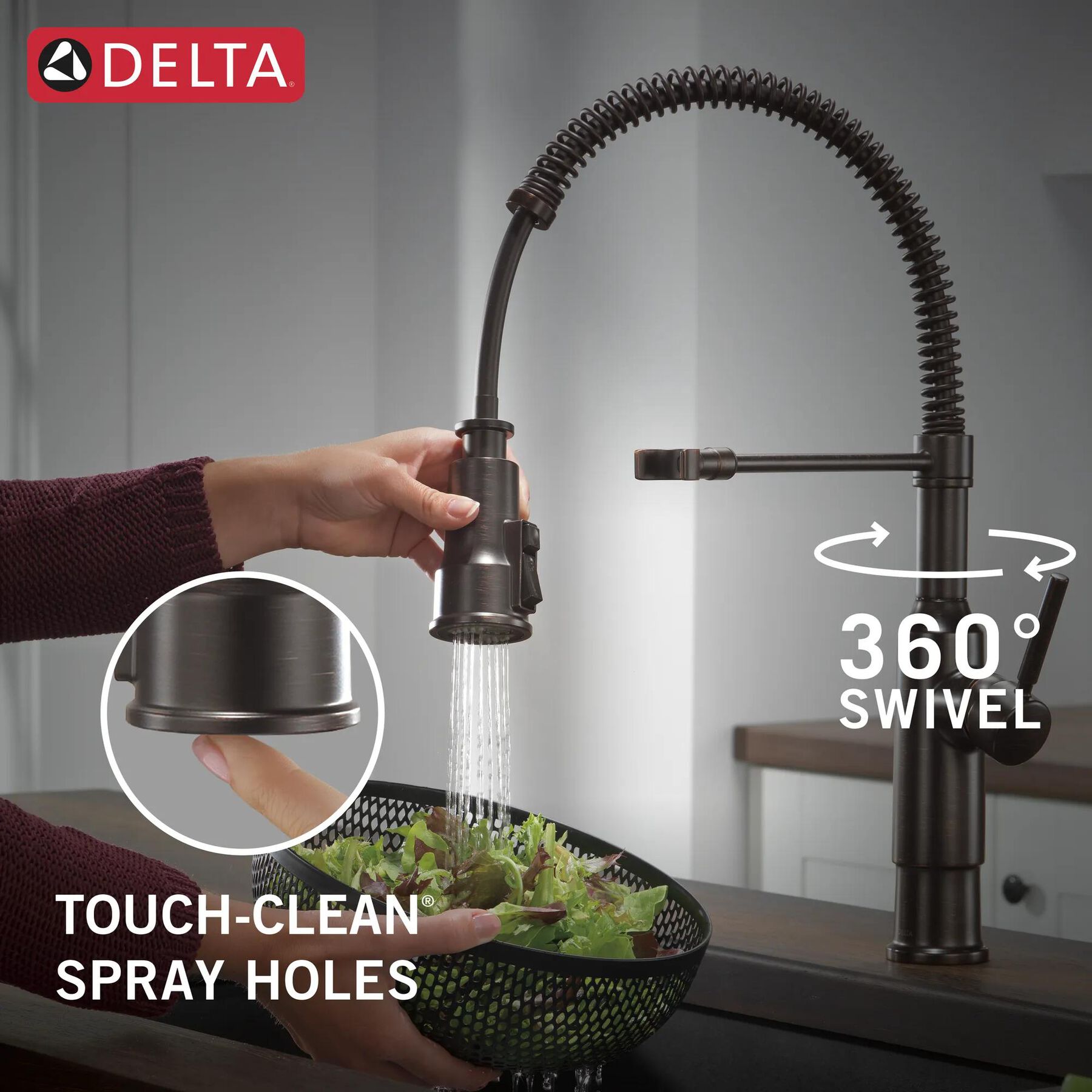 Single-Handle Pull-Down Spring Kitchen Faucet