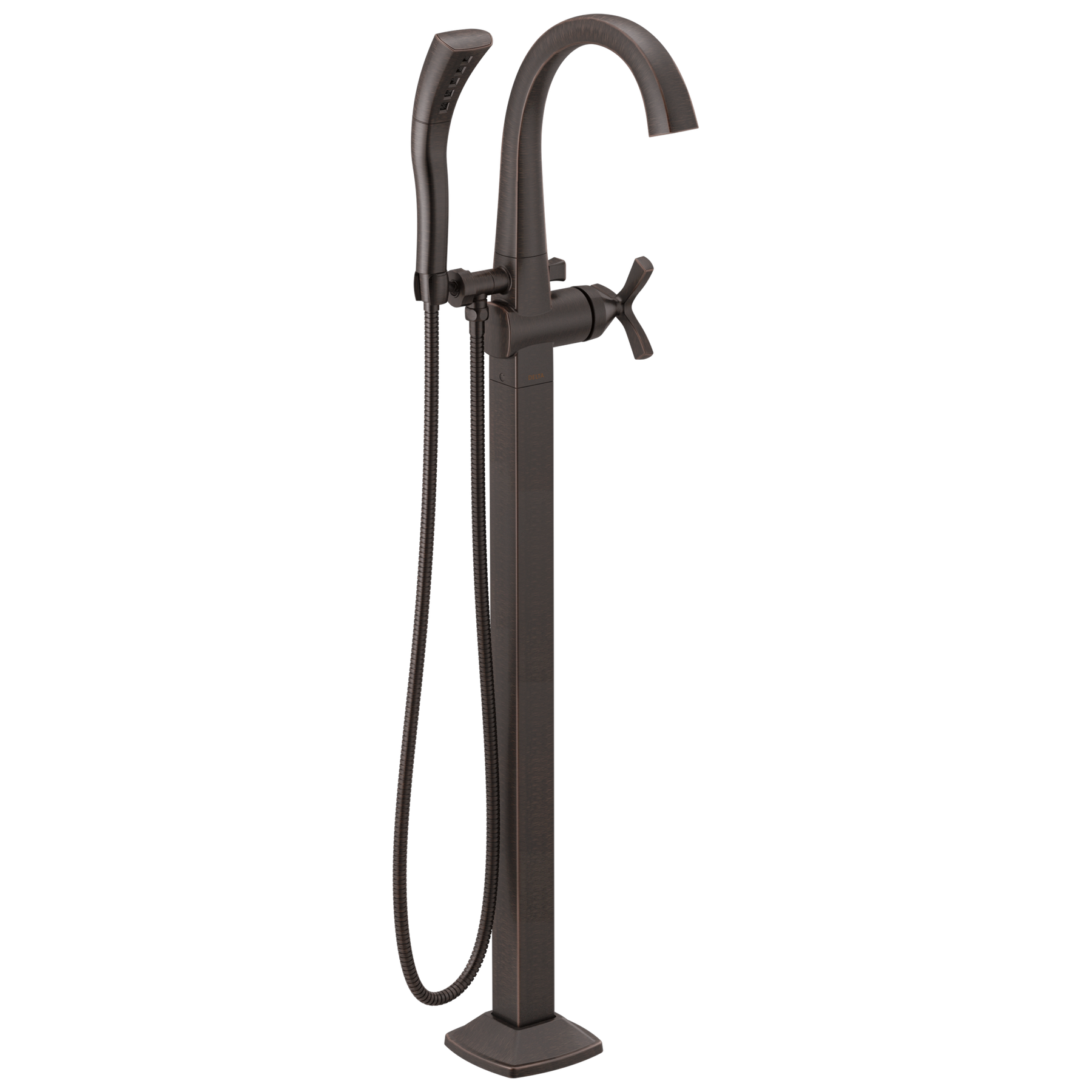 Single Handle Floor Mount Tub Filler Trim