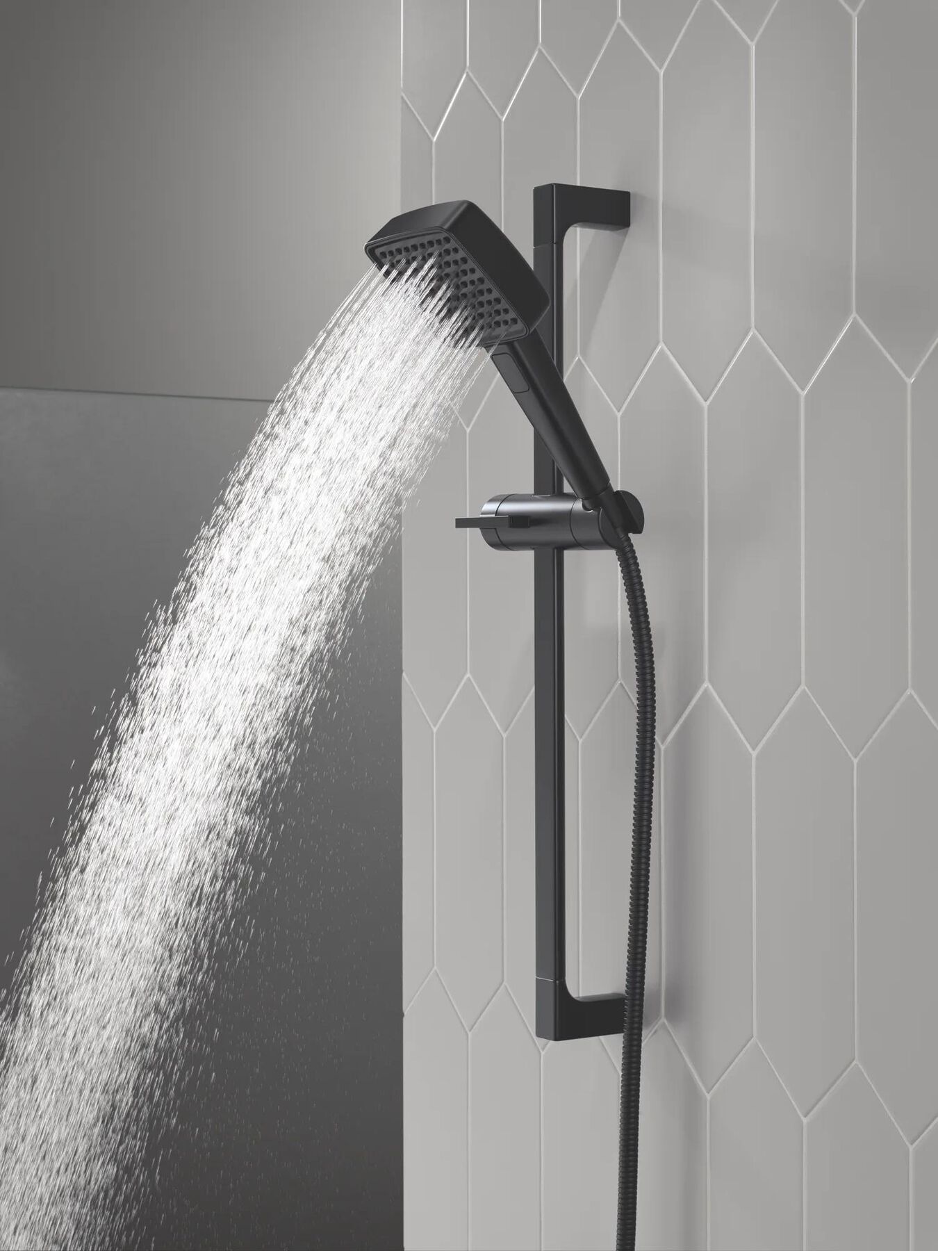 4-Setting Hand Shower with Slide Bar featuring FeatherRain&trade; Spray
