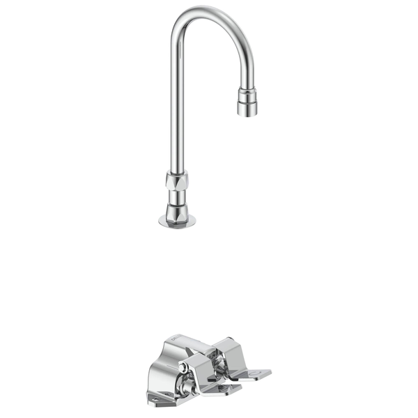 Wallmount Double-Pedal Surgeon's Scrub-up in Chrome 54T5434A
