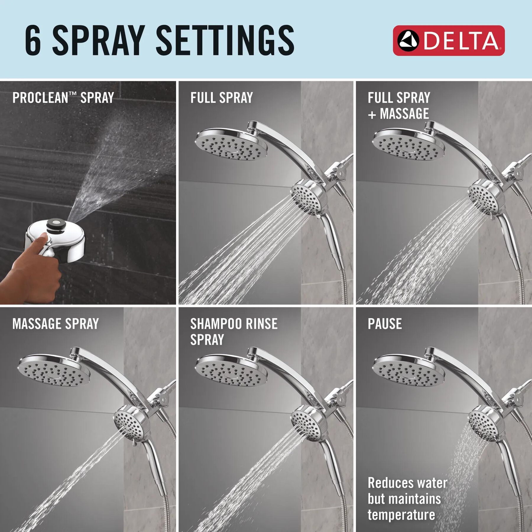PivotPro&trade; 3-in-1 Combination Shower