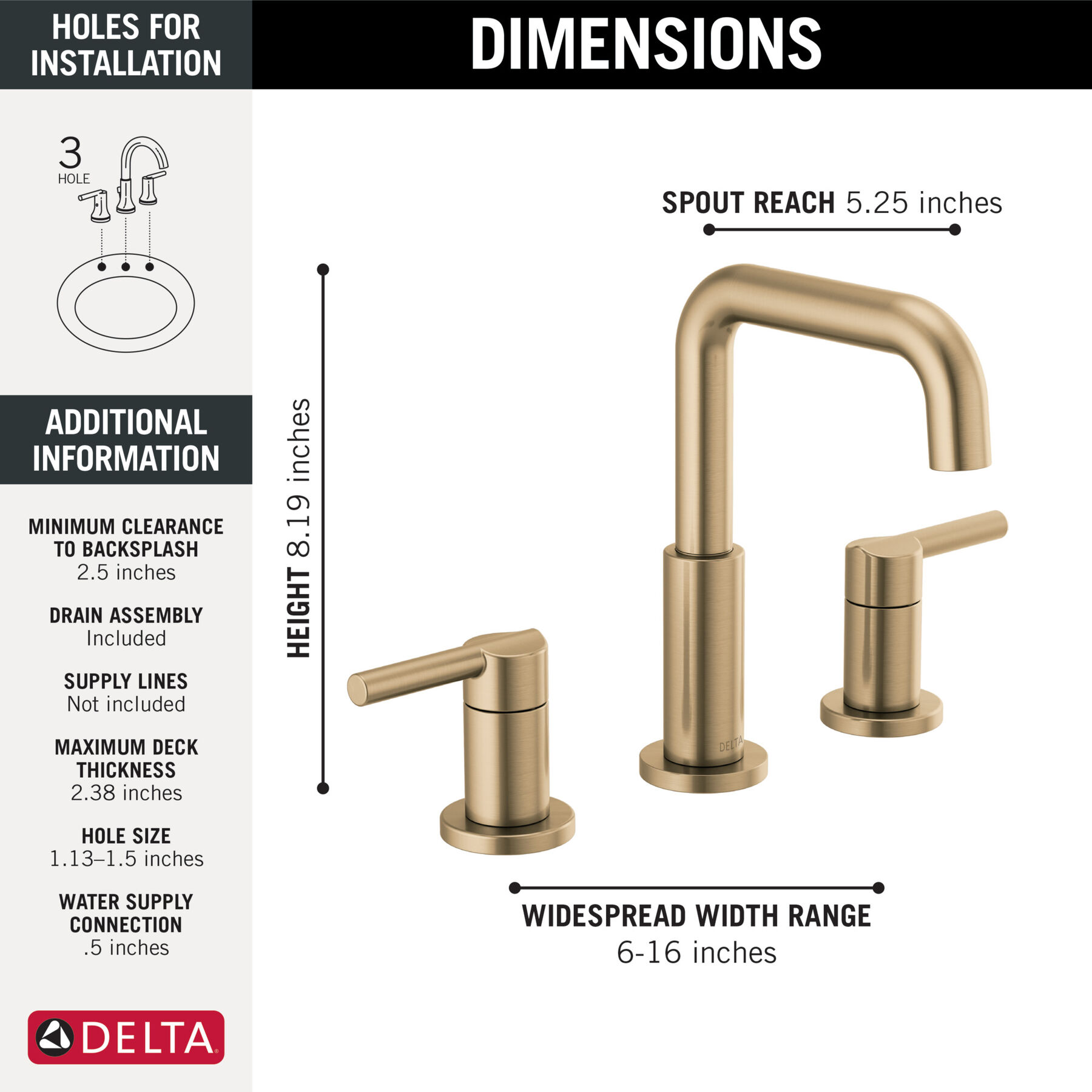 Widespread Bathroom Faucet (Recertified)