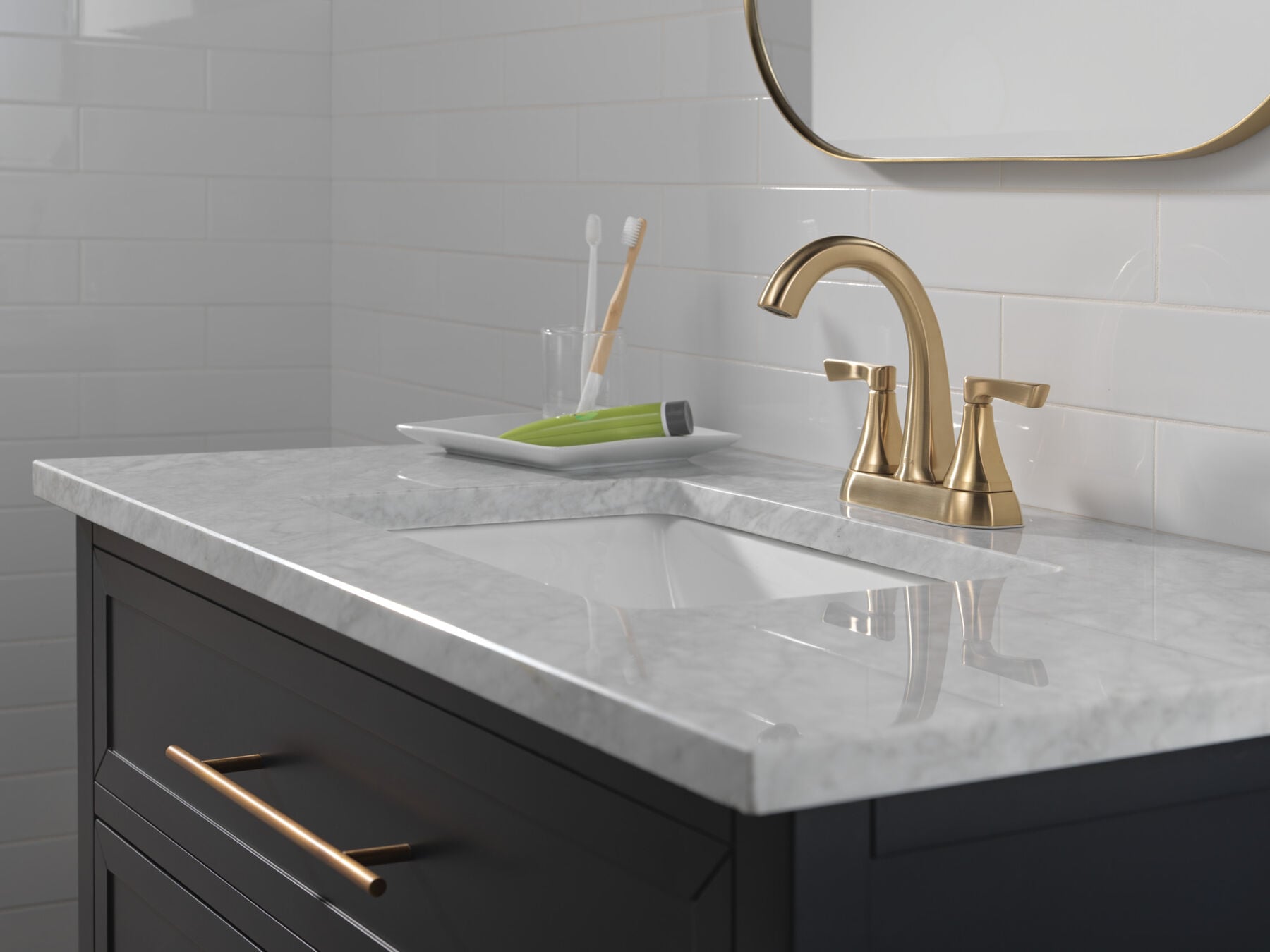 Two Handle Centerset Bathroom Faucet