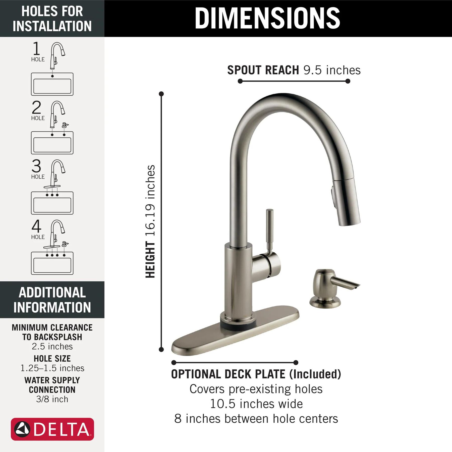 Single Handle Pull-Down Kitchen Faucet with Touch<sub>2</sub>O&reg; Technology Technology and Soap Dispenser