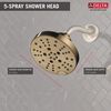 H<sub>2</sub>Okinetic&reg; 5-Setting Contemporary Raincan Shower Head (Recertified)