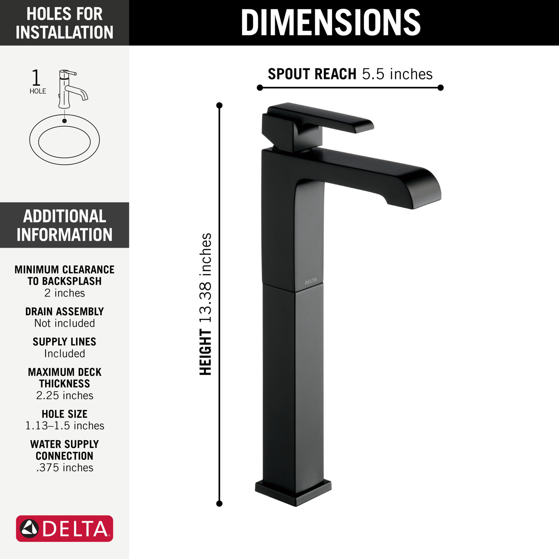 Single Handle Vessel Bathroom Faucet
