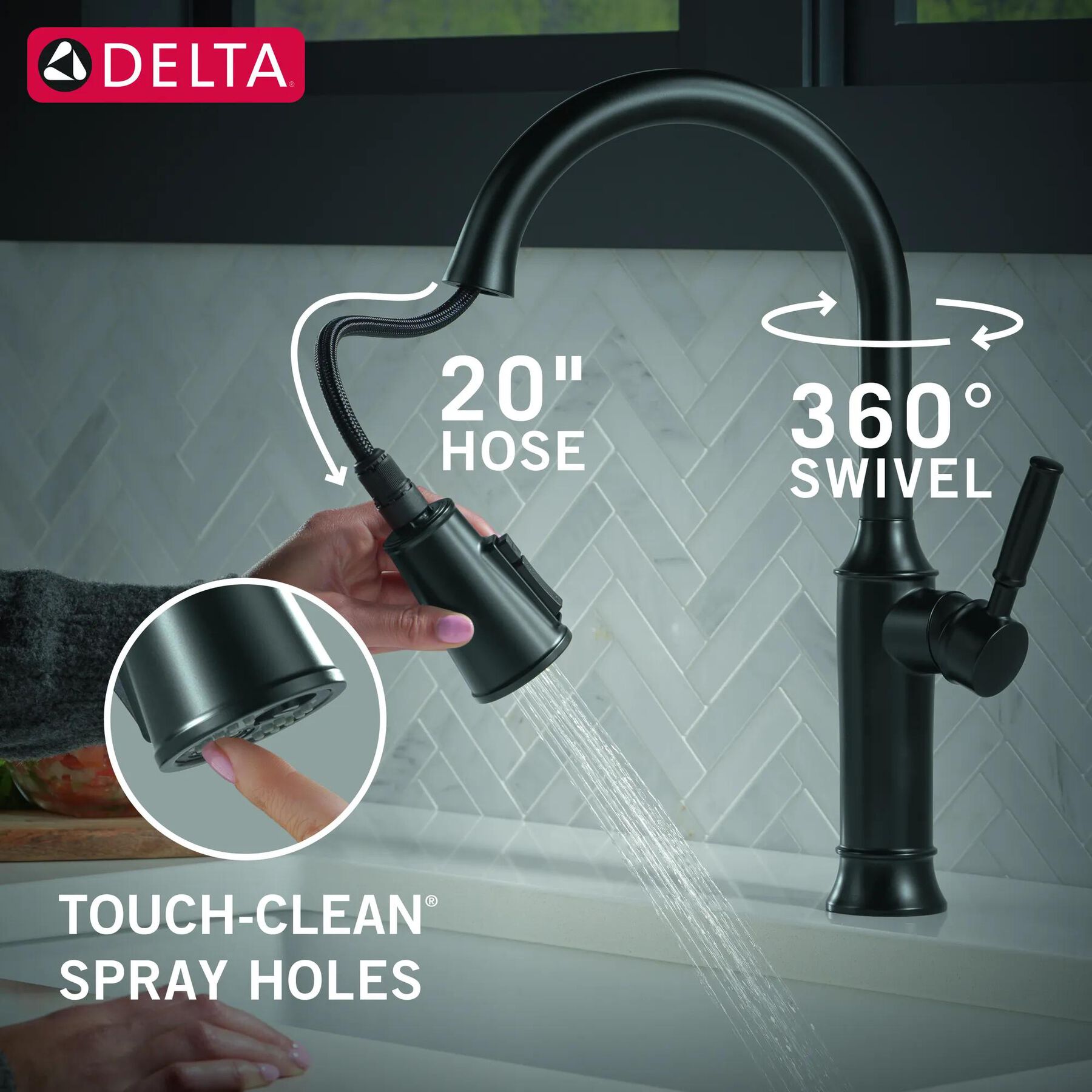 Single Handle Pull-Down Kitchen Faucet (Recertified)
