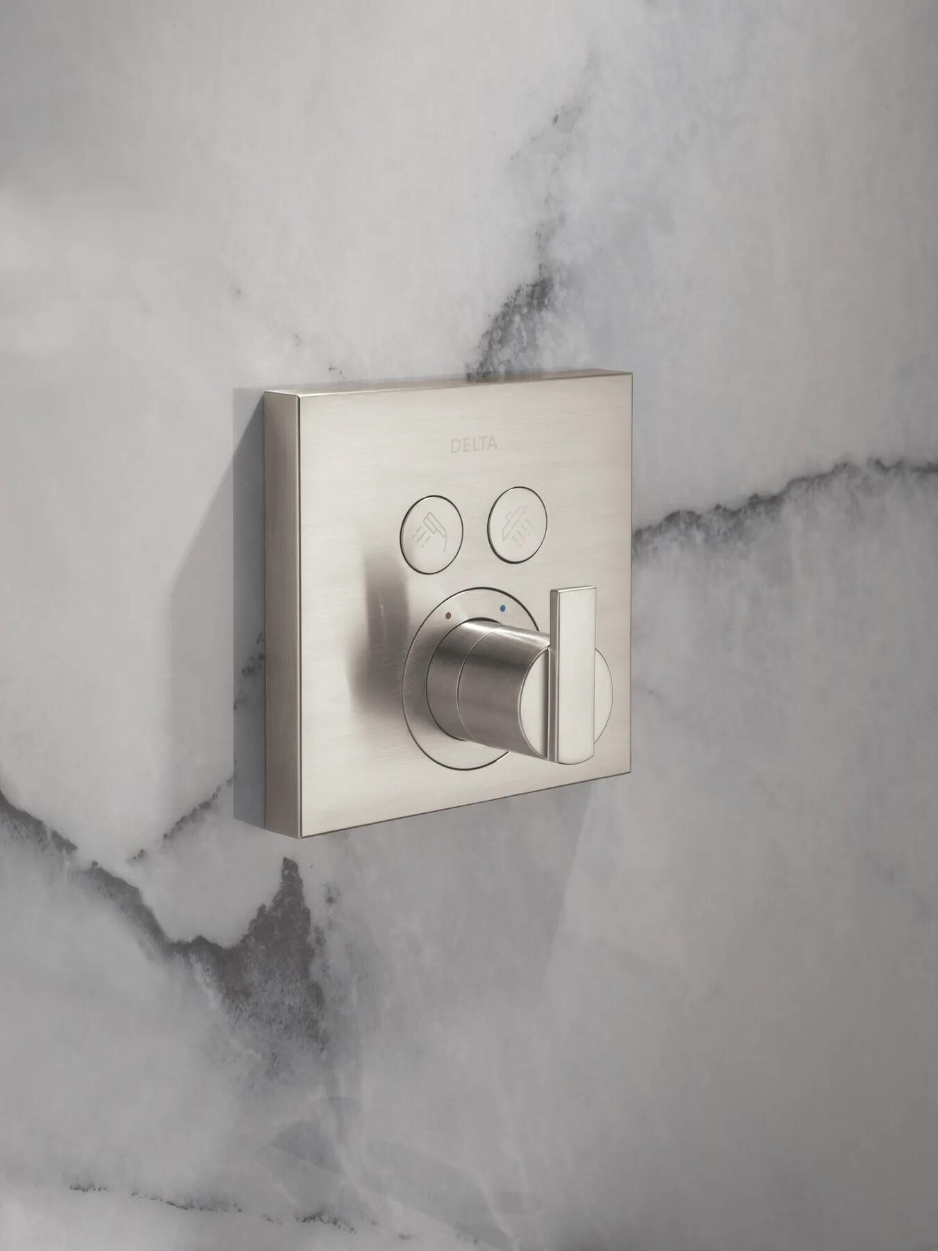Angular Modern Push-Button Shower