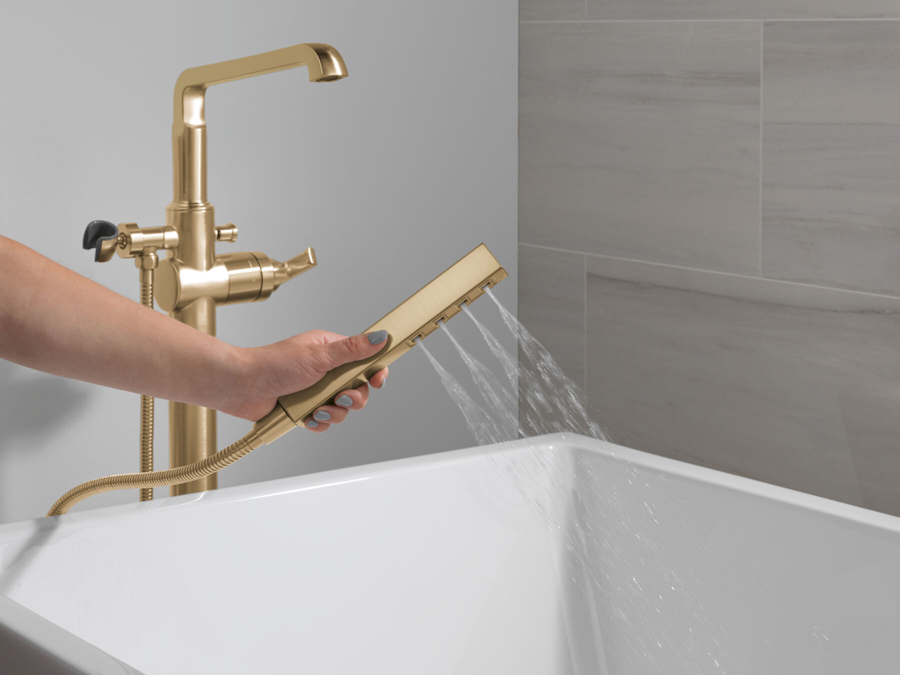 Floor Mount Tub Filler Handle - Lever