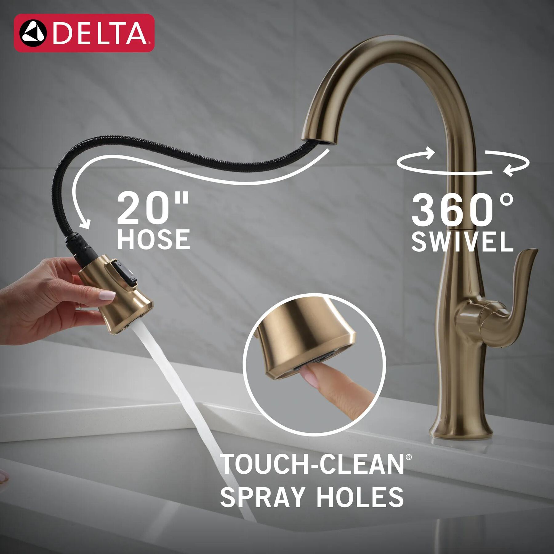 Single Handle Pull-Down Kitchen Faucet