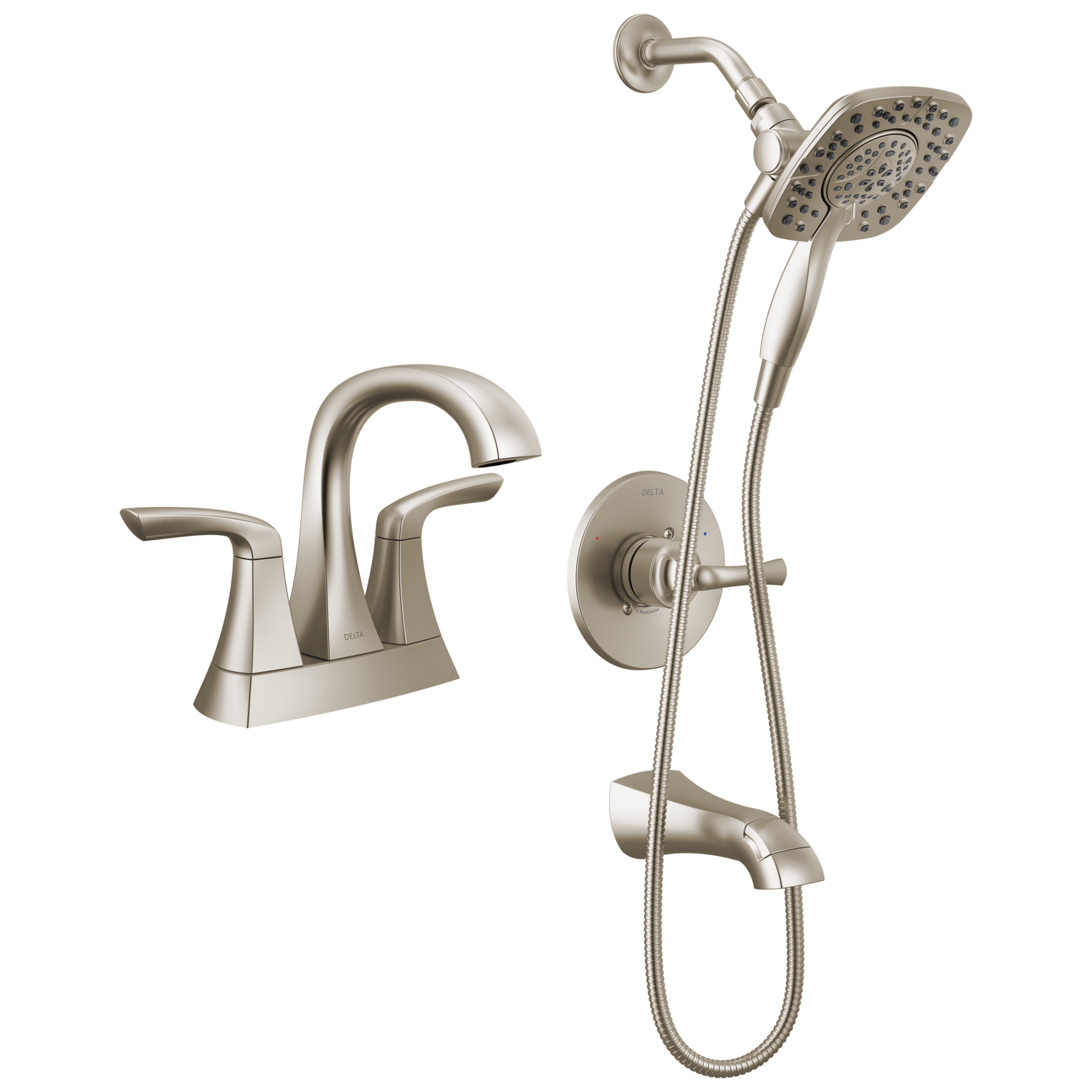 Centerset Lavatory Faucet with 14 Series Tub Shower Trim Bundle