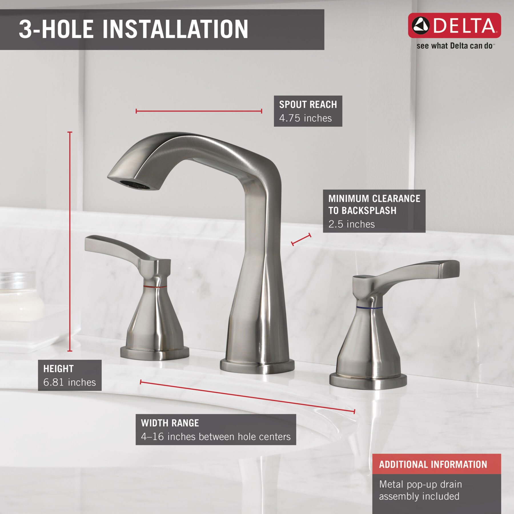 Widespread Bathroom Faucet (Recertified)