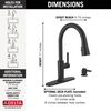 Single Handle Pull-Down Kitchen Faucet with Soap Dispenser and ShieldSpray Technology (Recertified)