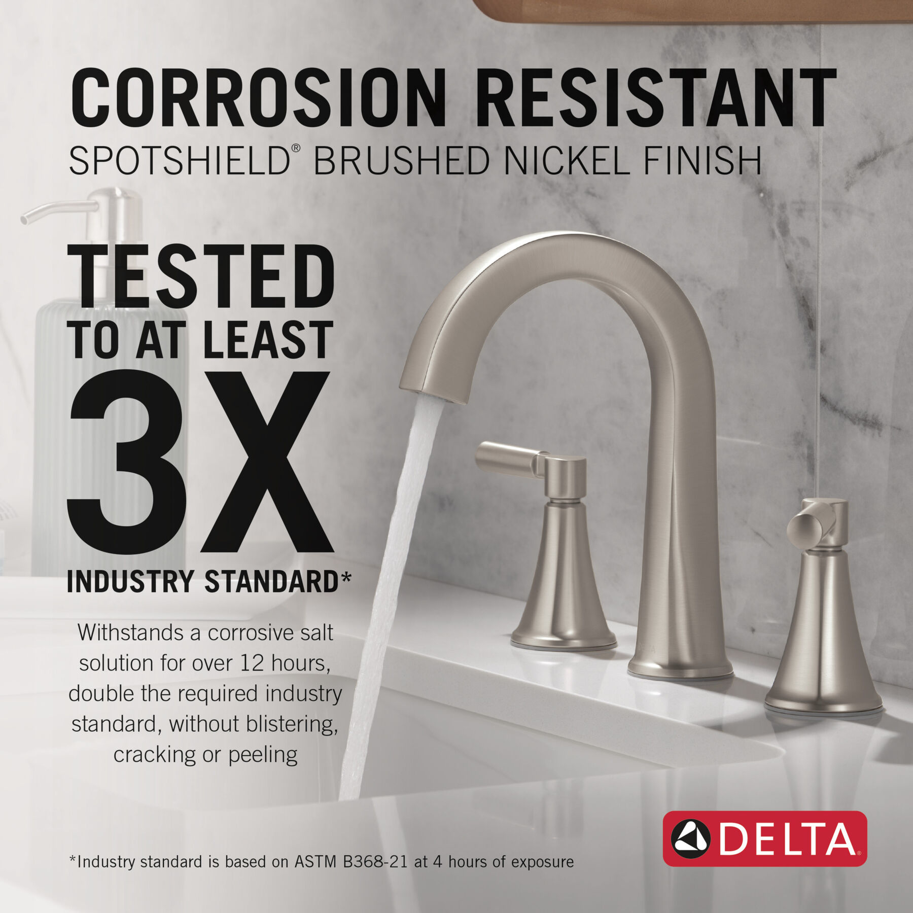 Widespread Lavatory Faucet with 14 Series Tub Shower Trim and Rough Bundle