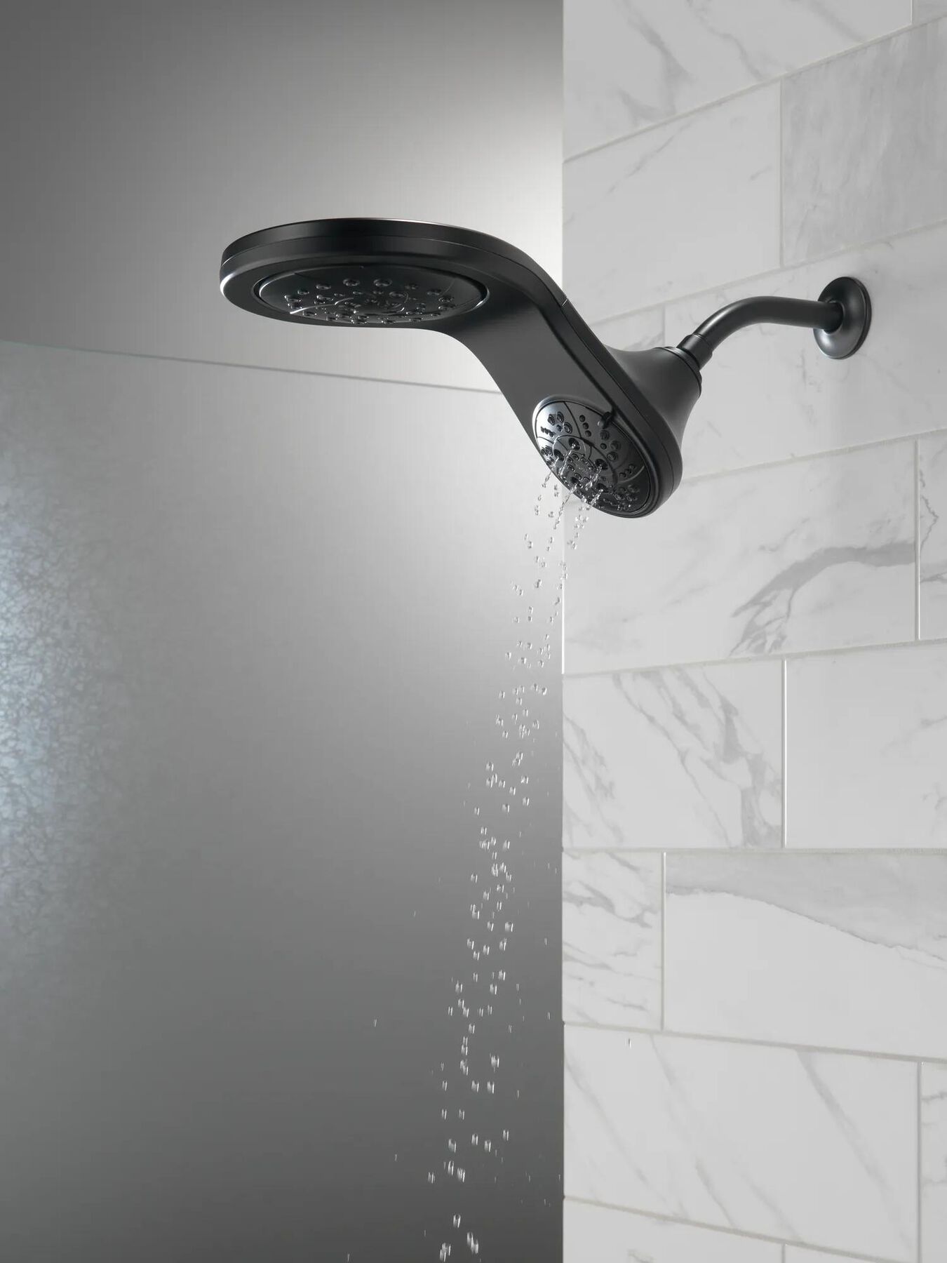 HydroRain&reg; H<sub>2</sub>Okinetic&reg; 5-Setting Two-in-One Shower Head