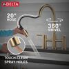Two Handle Pull-Down Bridge Kitchen Faucet (Recertified)